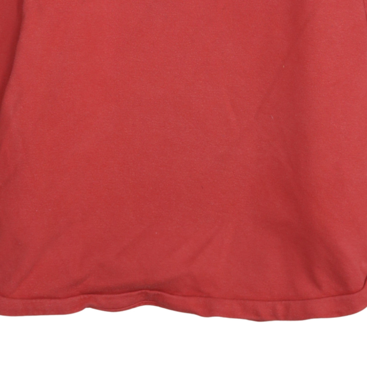 Champion Womens Red XL 1/2 Zip Hoodie Cotton Blend Casual Wear