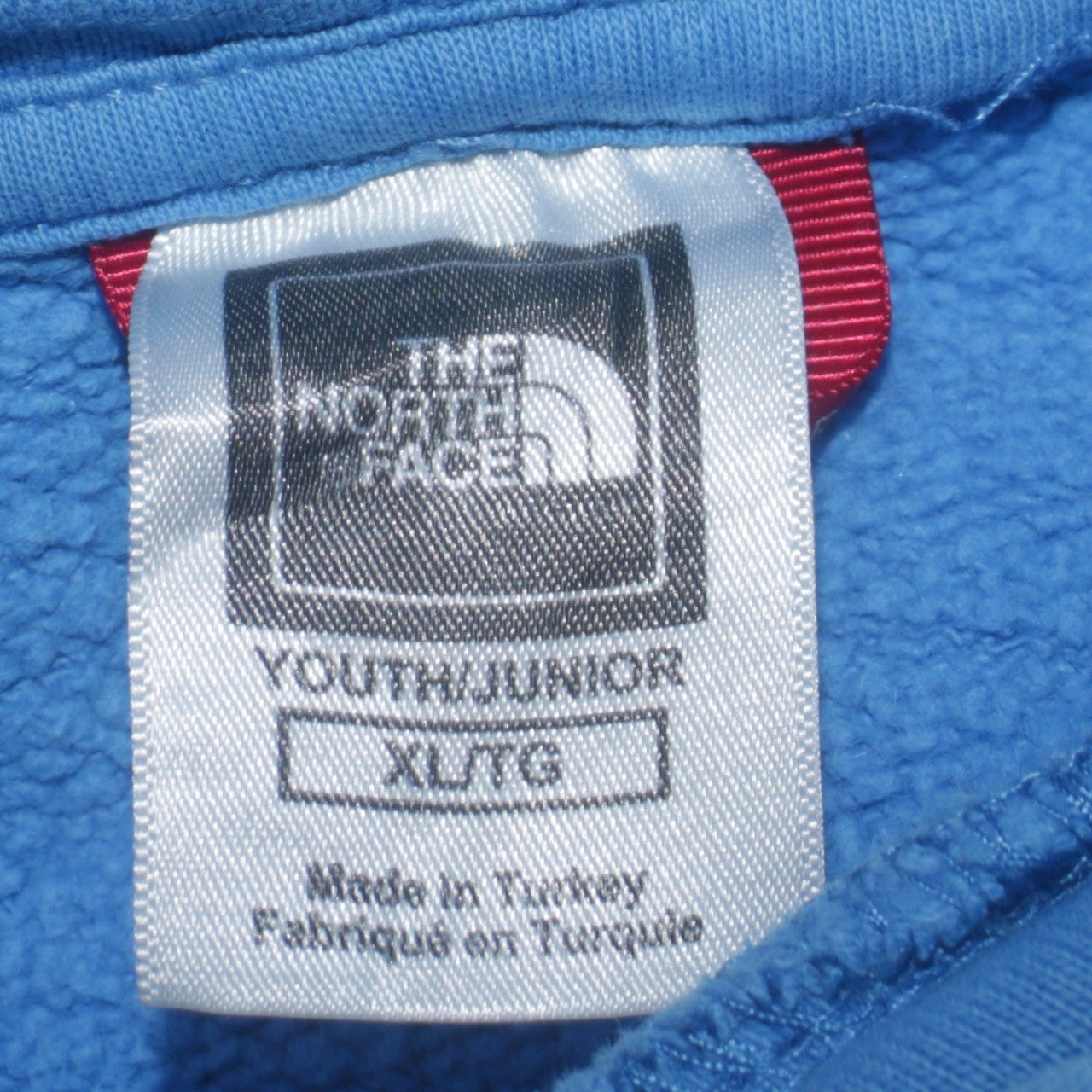 The North Face Boys Blue XL Pullover Hoodie with Logo Print