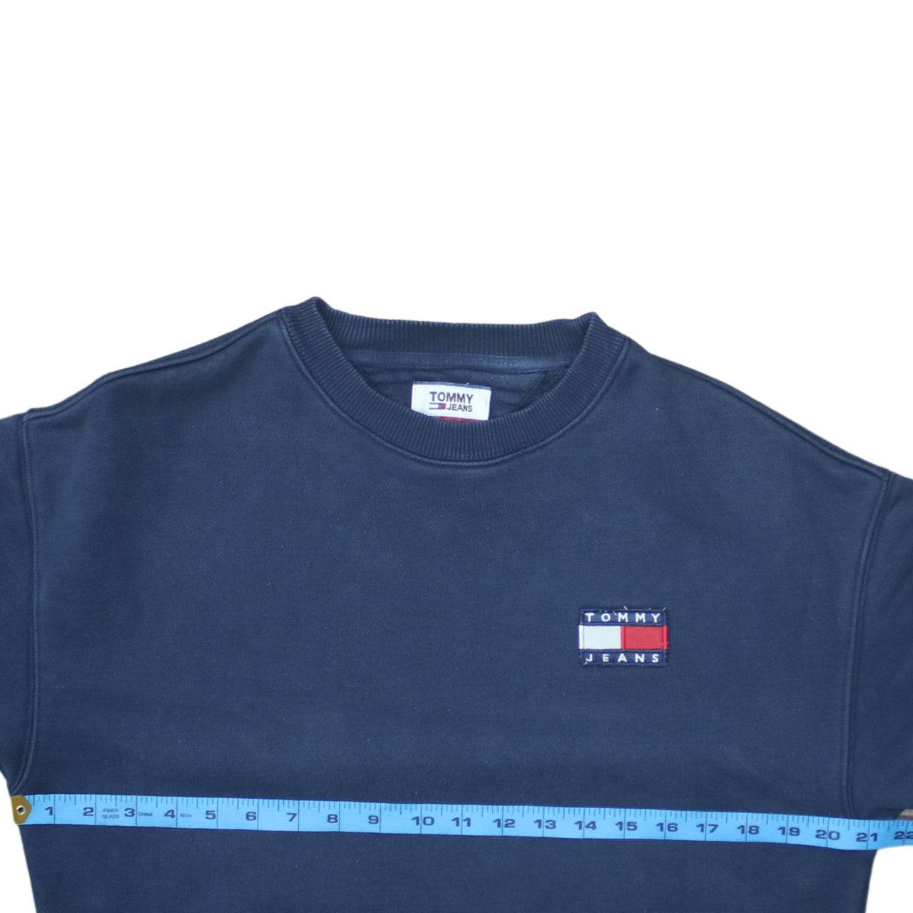 Tommy Jeans Men's Blue XS Crew Neck Logo Pullover Sweatshirt