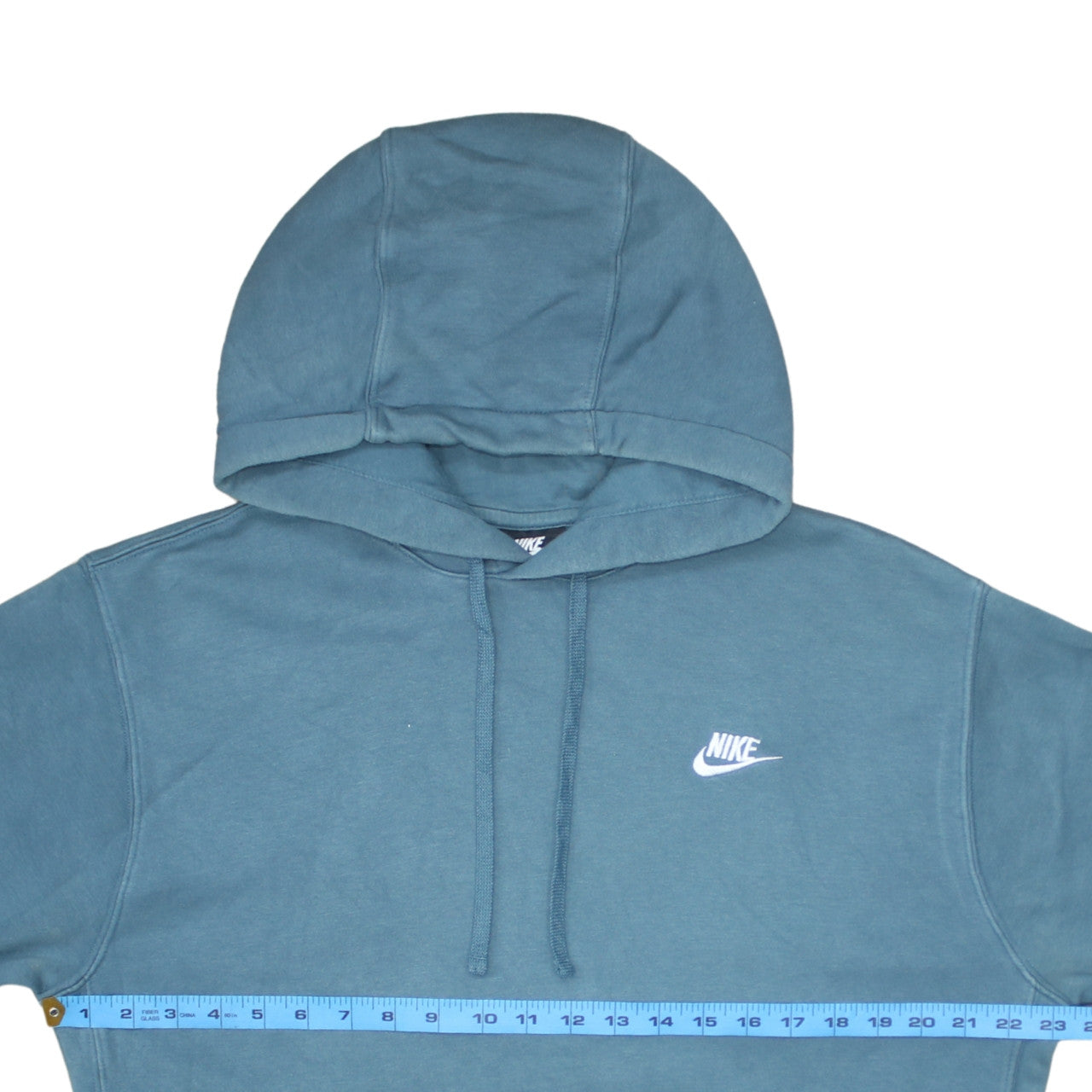 Nike Men's Blue Pullover Hoodie L Embroidered Logo Fleece Sweatshirt