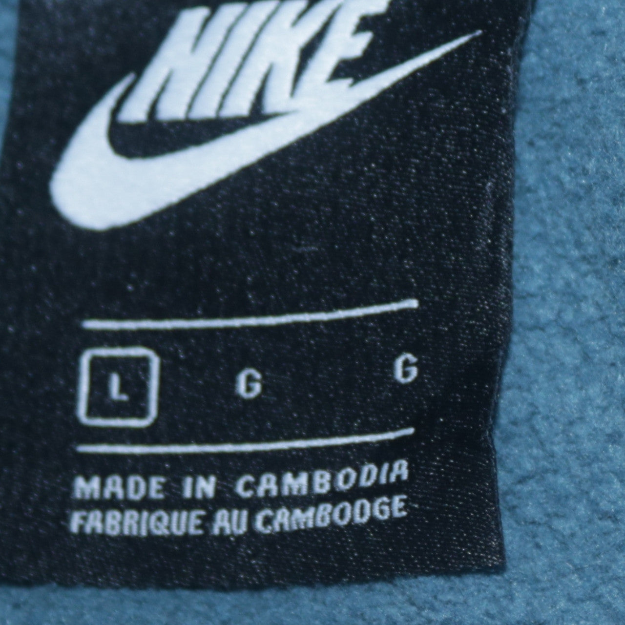 Nike Men's Blue Pullover Hoodie L Embroidered Logo Fleece Sweatshirt
