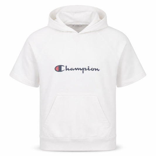 Champion Men's White Short Sleeve Hooded T-Shirt Size S