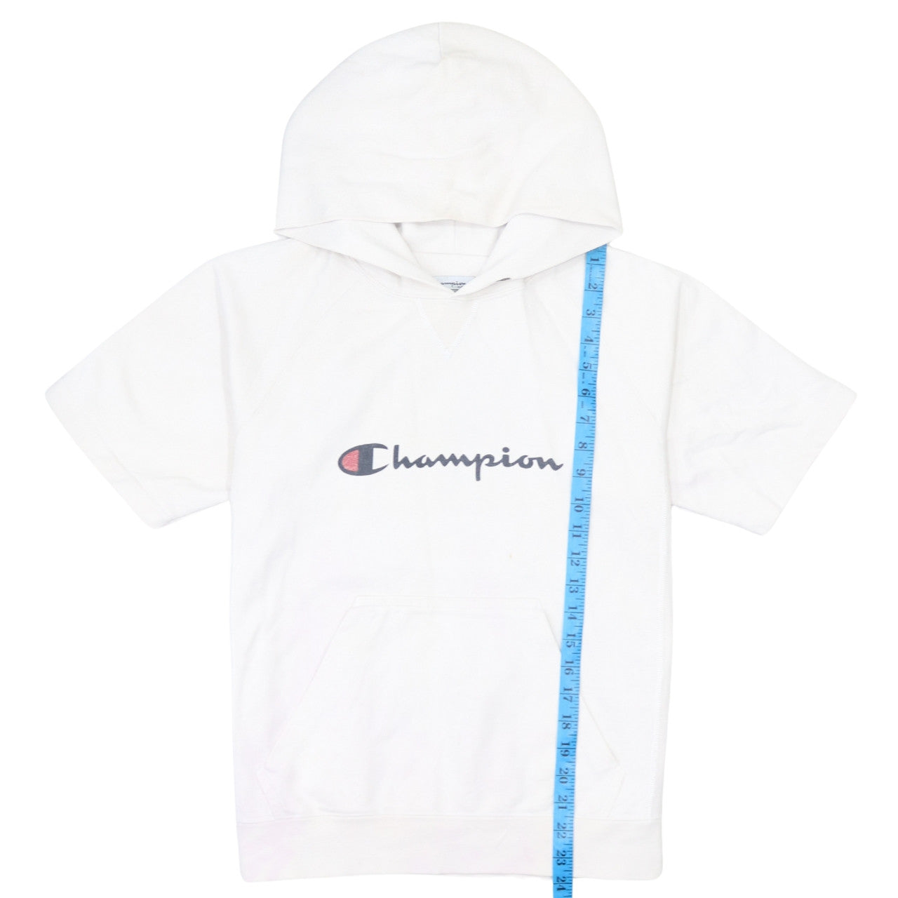 Champion Men's White Short Sleeve Hooded T-Shirt Size S