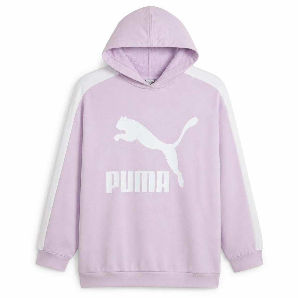 Puma Women's Pink Pullover Hoodie Size 14 Logo Print Sweatshirt