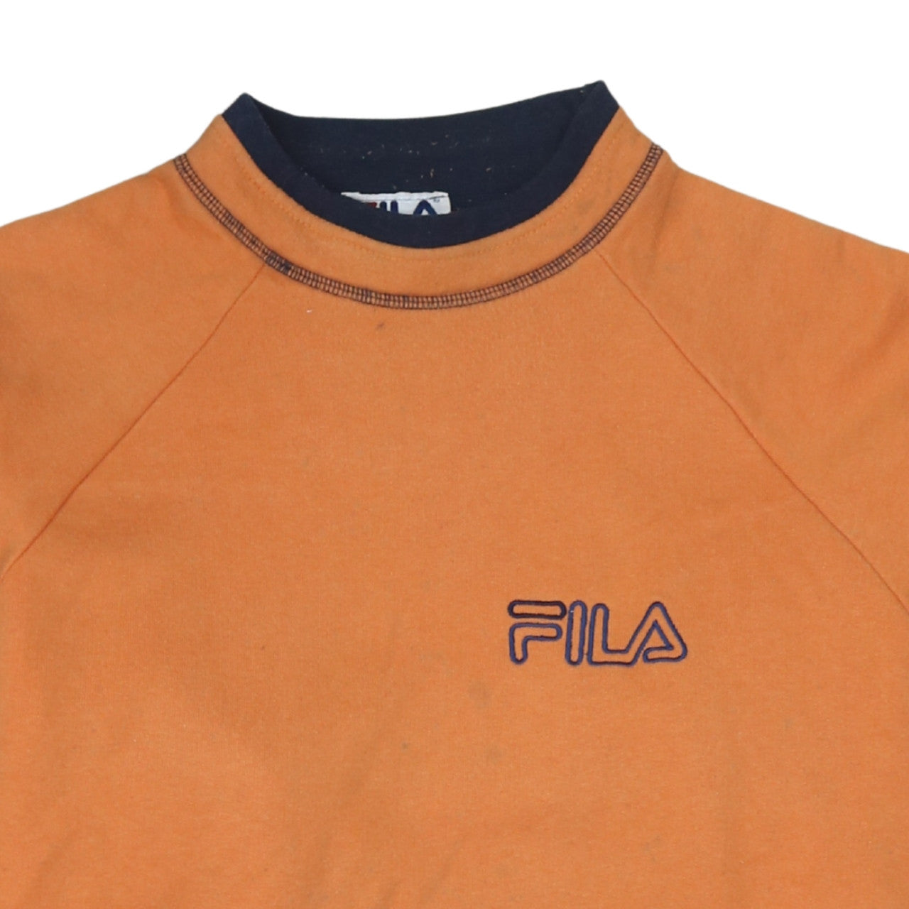 FILA Men's Orange Long Sleeve Pullover Sweatshirt L