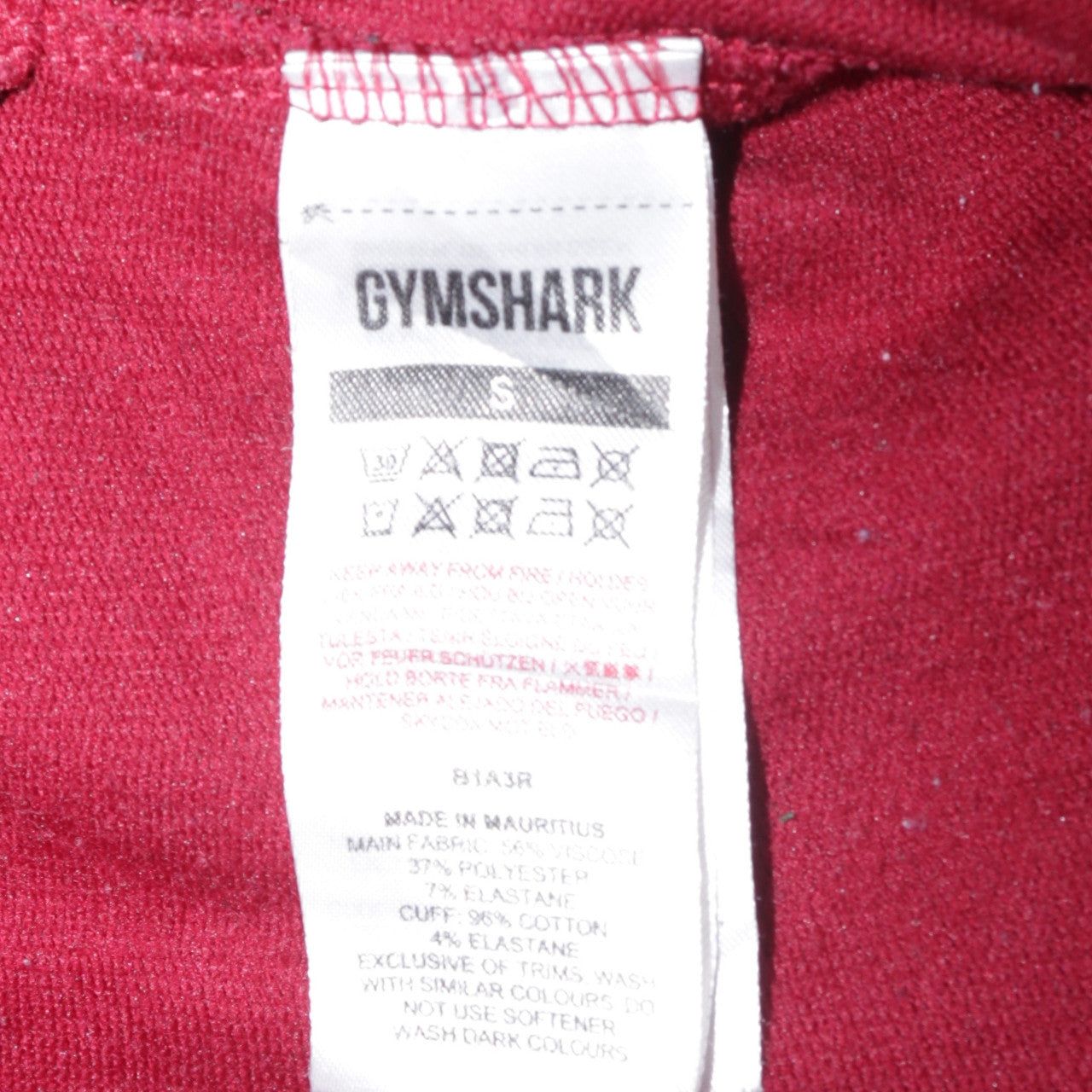 Gymshark Women's Red Jogger Sweatpants Size S Viscose Blend Activewear
