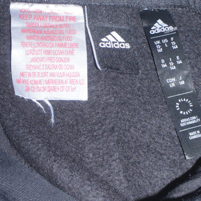 Additional view of Adidas boys’ black pullover hoodie, size 13-14, years cotton blend