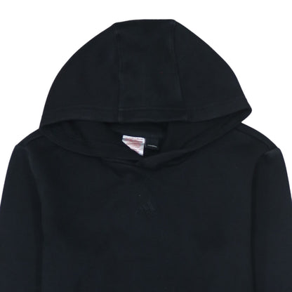 Additional view of Adidas boys’ black pullover hoodie, size 13-14, years cotton blend