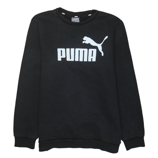 Puma Men's Black M Crew Neck Logo Pullover Sweatshirt