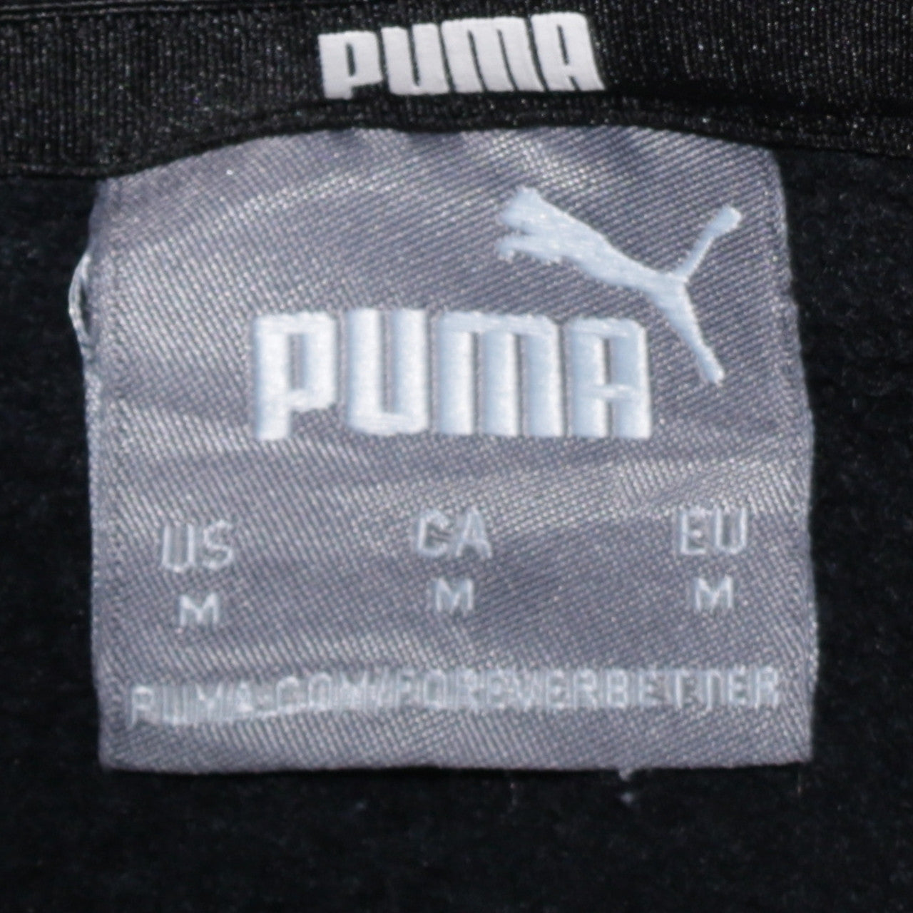 Puma Men's Black M Crew Neck Logo Pullover Sweatshirt