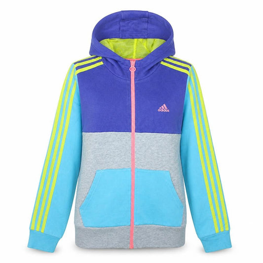 Adidas Boys Multicoloured Full Zip Hoodie 13-14 Years Colourblock Hooded Top