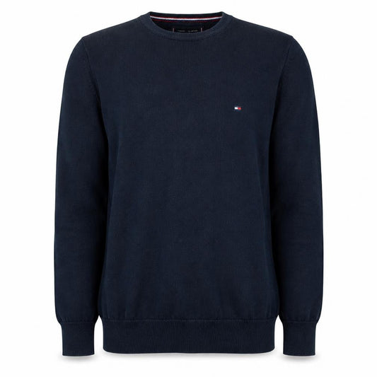Tommy Hilfiger Men's Blue Cotton Crew Neck Jumper Size M