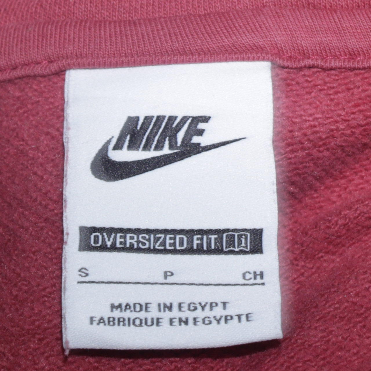 Nike Women Oversized Pink 1/4 Zip Sweatshirt Small Logo Pullover
