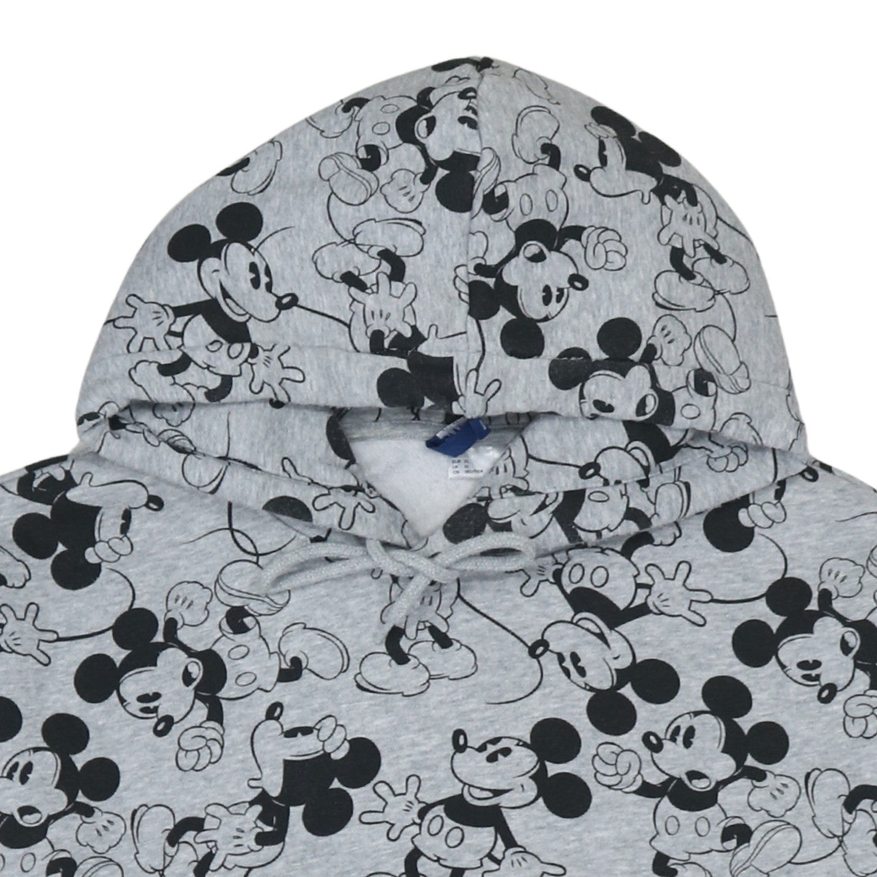 H&M Divided Disney Grey Mickey Mouse Hoodie Womens XL Pullover Fleece