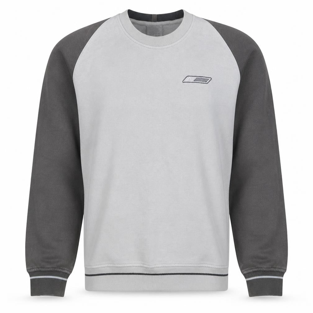 Adidas Men’s Grey Small Crew Neck Pullover Sweatshirt