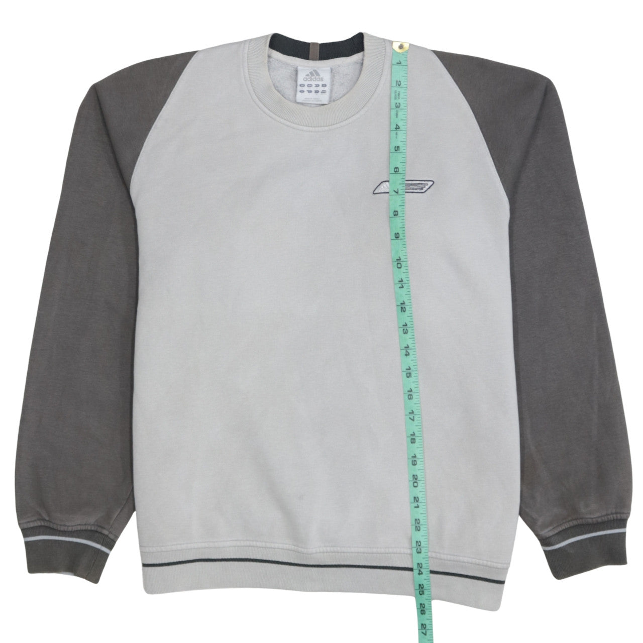 Adidas Men’s Grey Small Crew Neck Pullover Sweatshirt