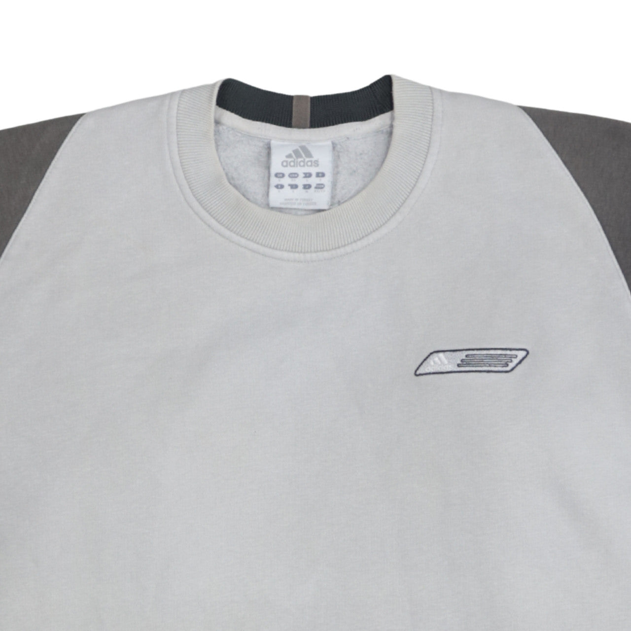 Adidas Men’s Grey Small Crew Neck Pullover Sweatshirt