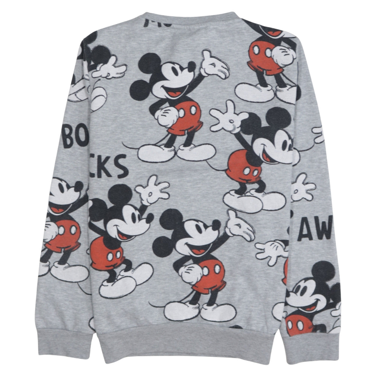 Disney Women XS Grey Mickey Mouse Pullover Sweatshirt