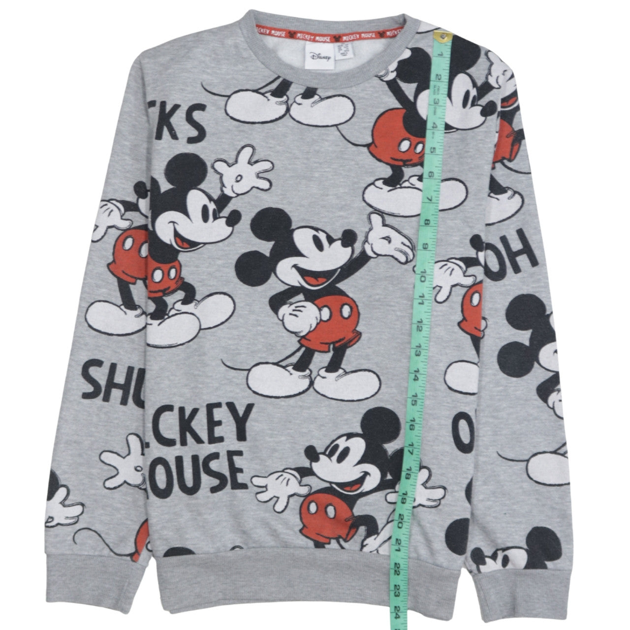 Disney Women XS Grey Mickey Mouse Pullover Sweatshirt