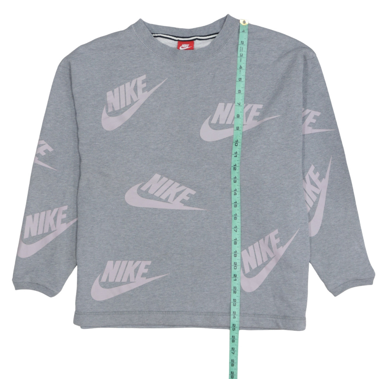 Nike Women’s Grey Cotton Blend Logo Sweatshirt Size S