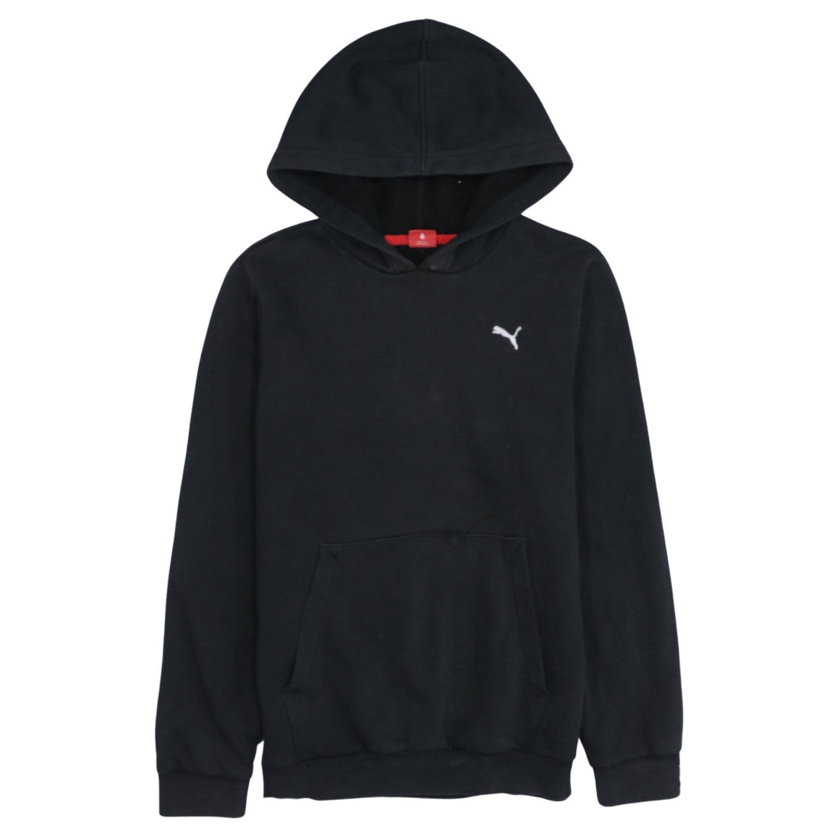 Puma Boys Black Pullover Hoodie Size 164 Cotton Blend Logo Sportswear