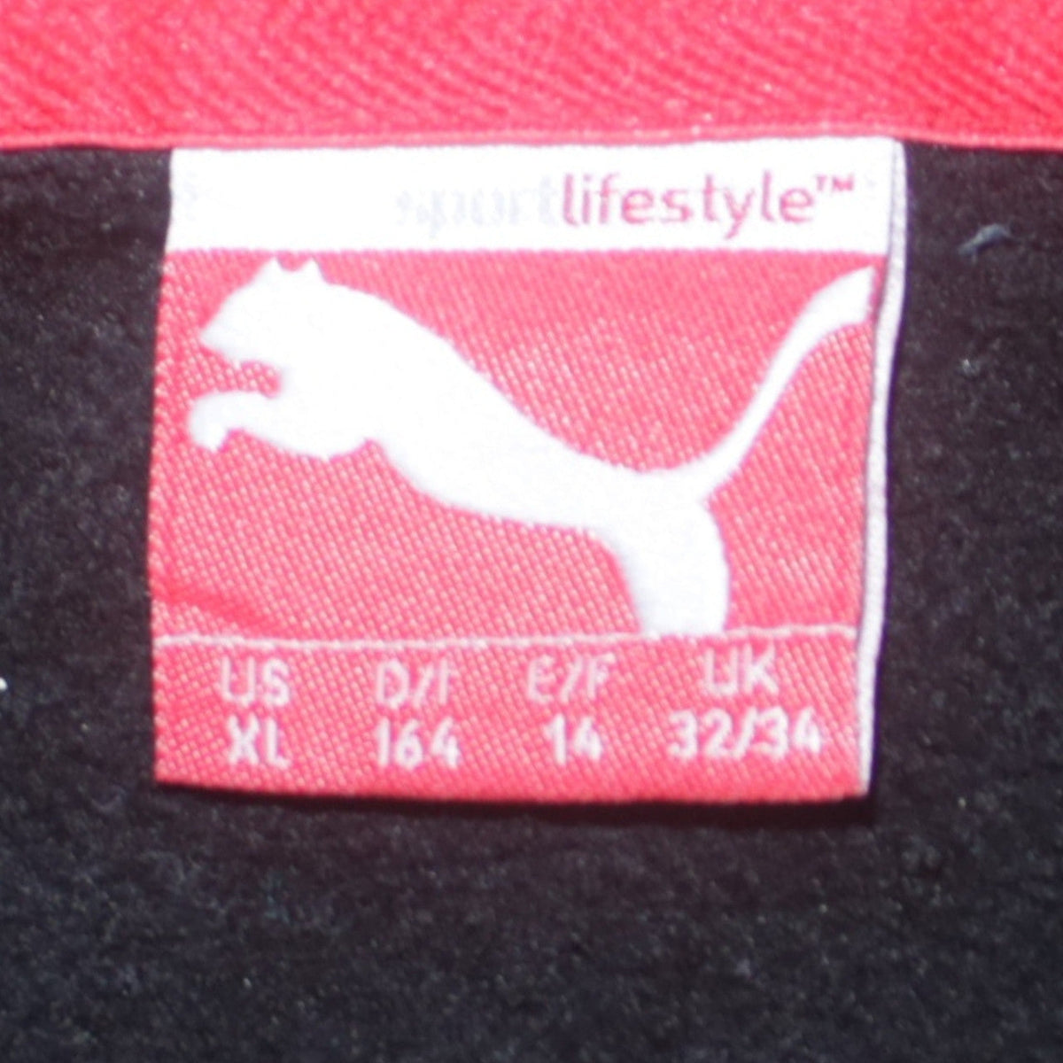 Puma Boys Black Pullover Hoodie Size 164 Cotton Blend Logo Sportswear