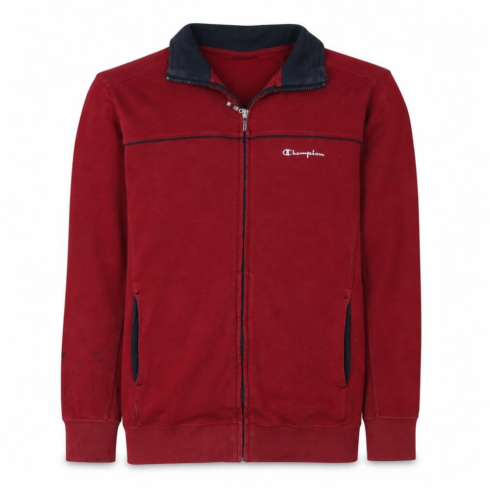Champion Men's Red Full Zip Sweatshirt Size M Athletic Classic