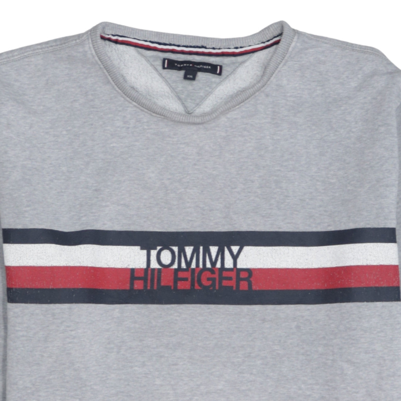 Tommy Hilfiger Men's Grey 2XL Crew Neck Logo Sweatshirt