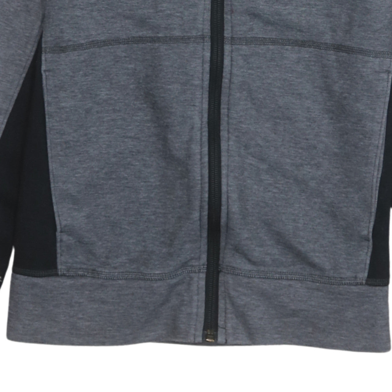 The North Face Boys Grey Full Zip Hoodie Size L Polyester Cotton Blend
