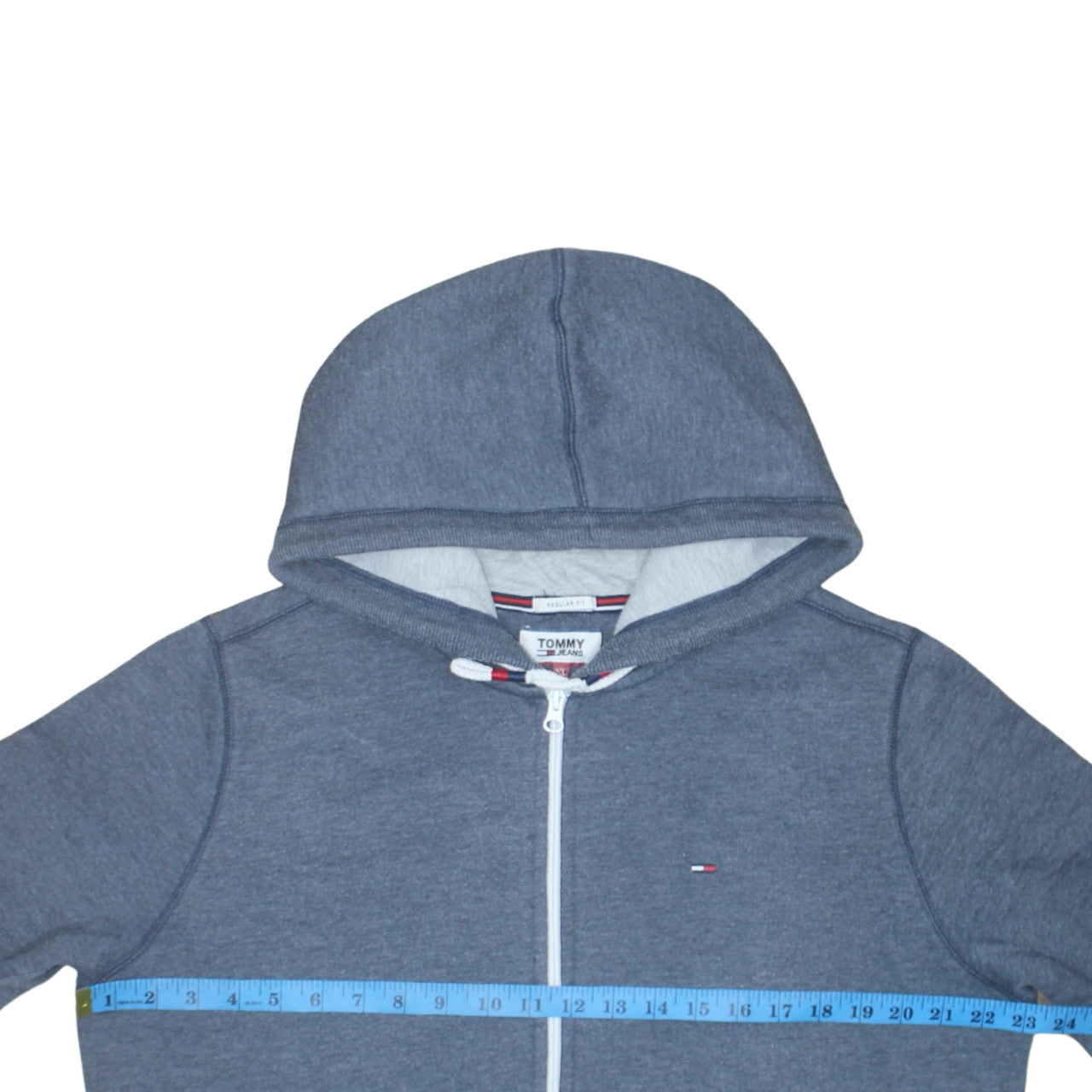 Tommy Jeans Women Blue Full Zip Hoodie XL Regular Fit Casual