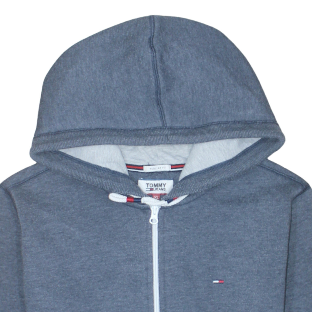 Tommy Jeans Women Blue Full Zip Hoodie XL Regular Fit Casual