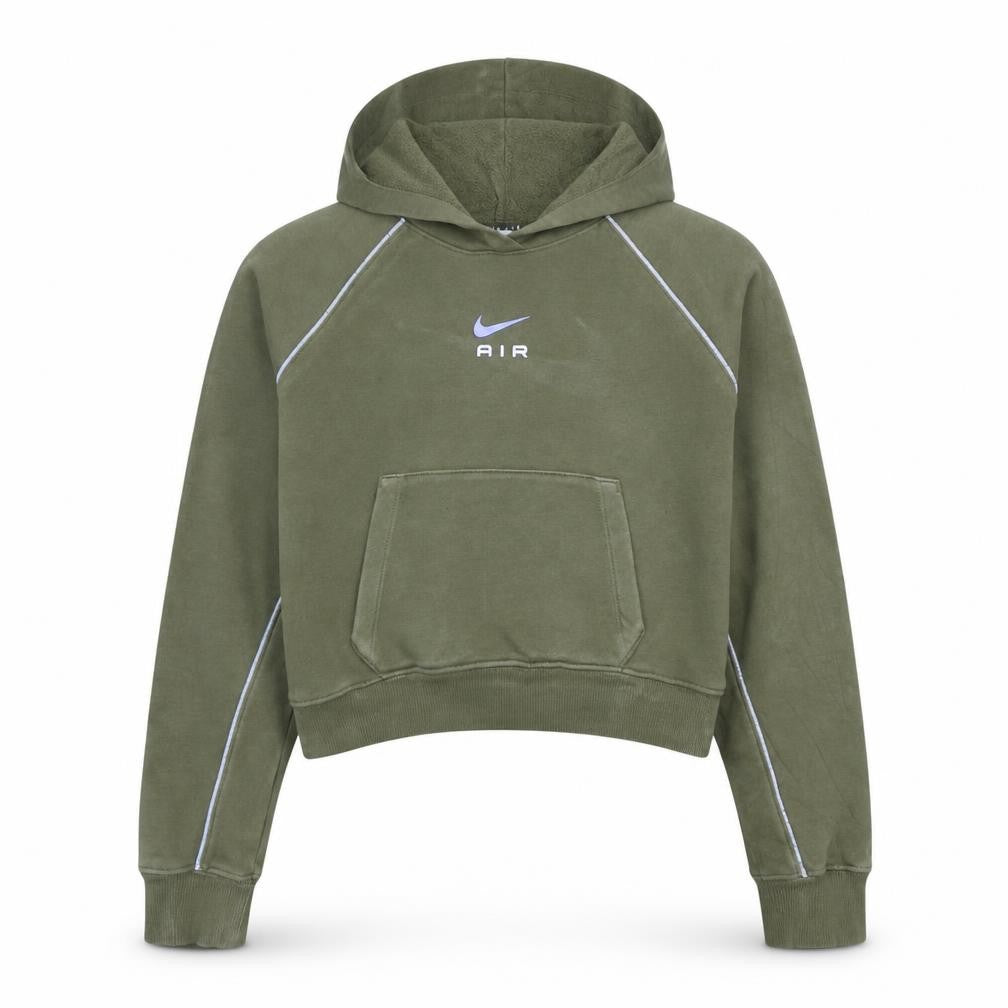 Nike Girls Green Pullover Hoodie L 146cm Fleece Logo Sportswear