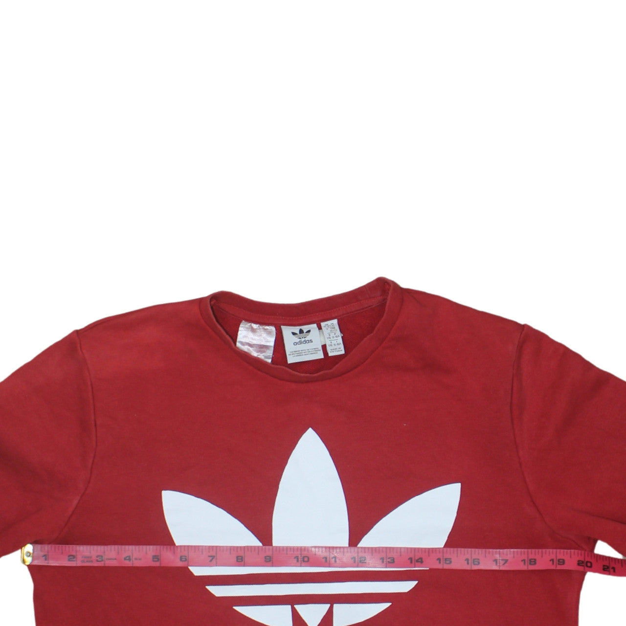 Adidas Boys Red Crew Neck Graphic Print Sweatshirt Size 15-16 Years