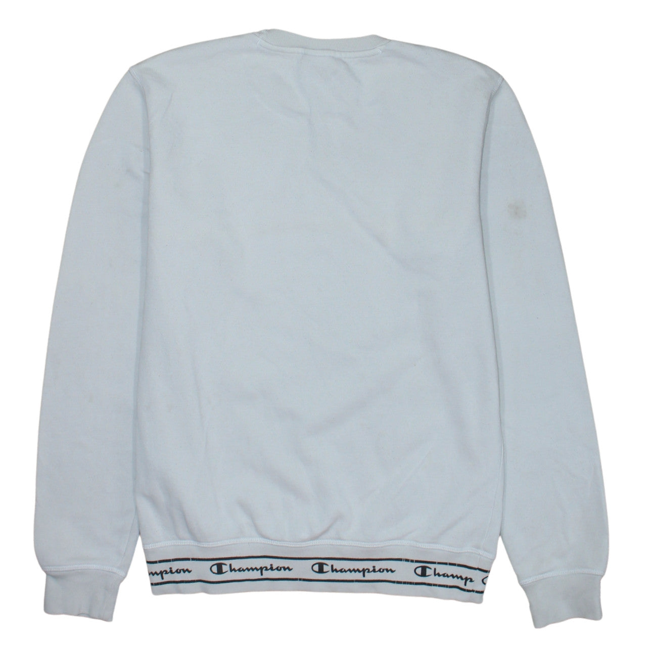 Champion Men's White Logo Pullover Sweatshirt Medium