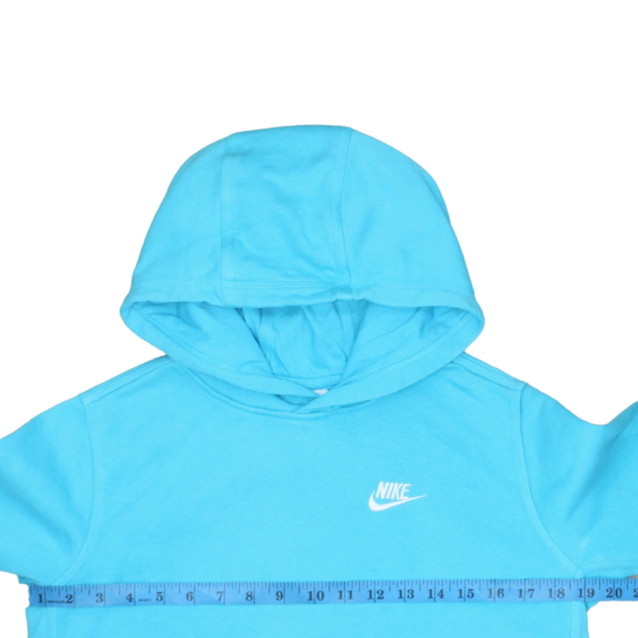 Nike Boys Blue Pullover Hoodie XL 158-170cm Cotton Blend Logo Sweatshirt