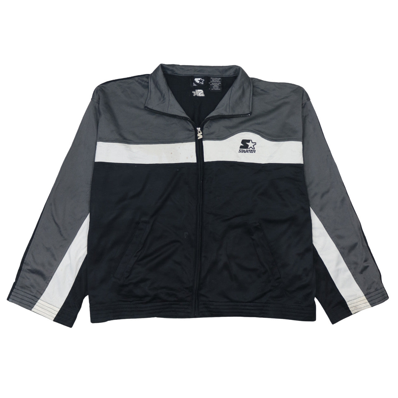 Starter Men's Black XL Full Zip Retro Sports Sweatshirt