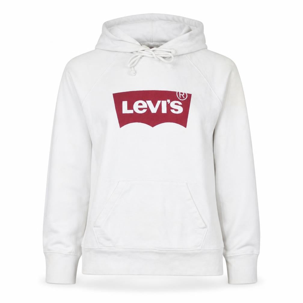 Levi's Women's White Small Logo Pullover Hoodie