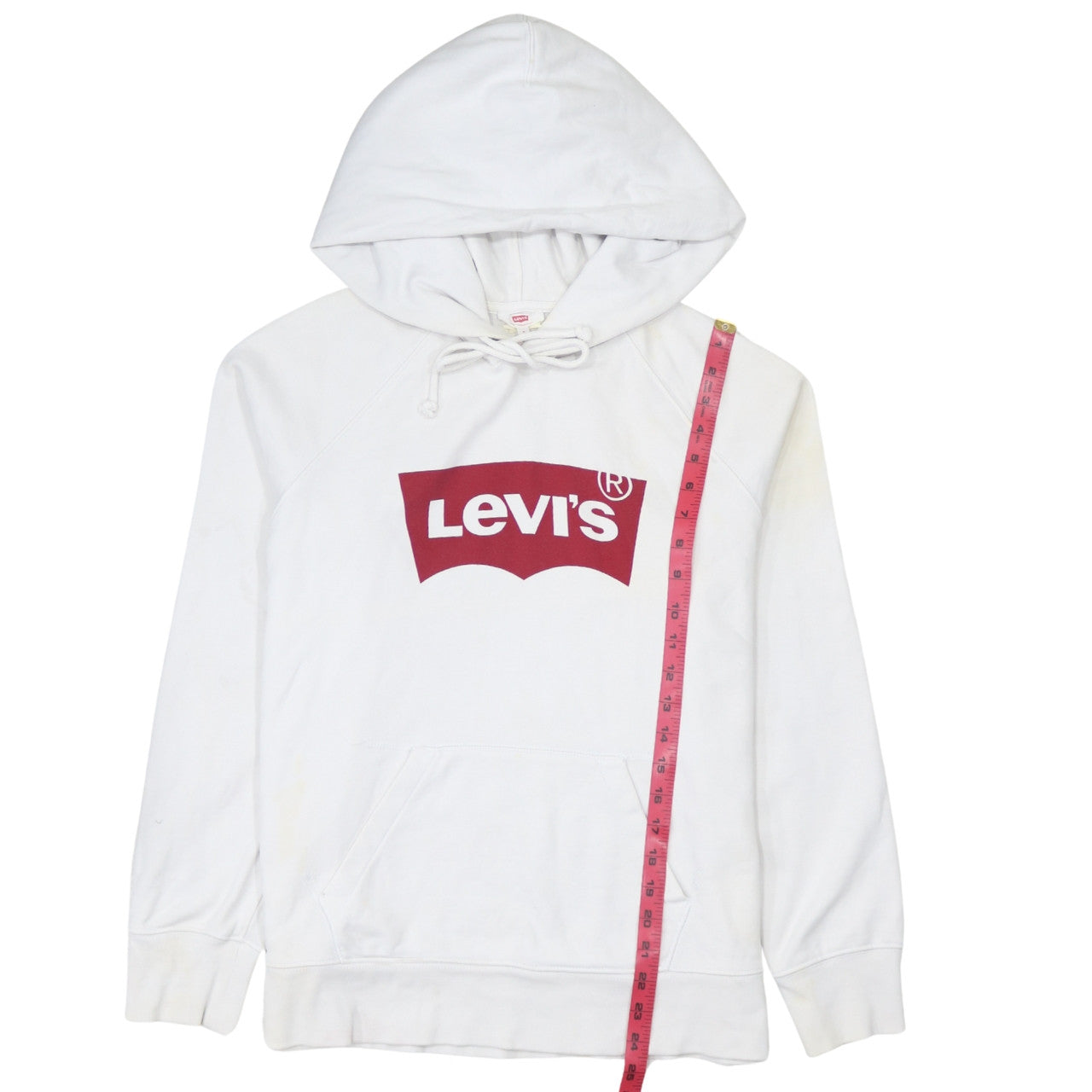 Levi's Women's White Small Logo Pullover Hoodie