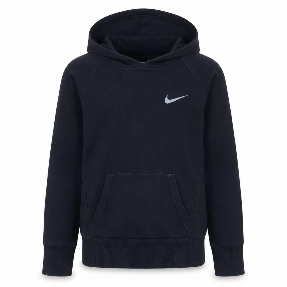 Nike Boys Black Pullover Hoodie L 12-13 Years Cotton Blend