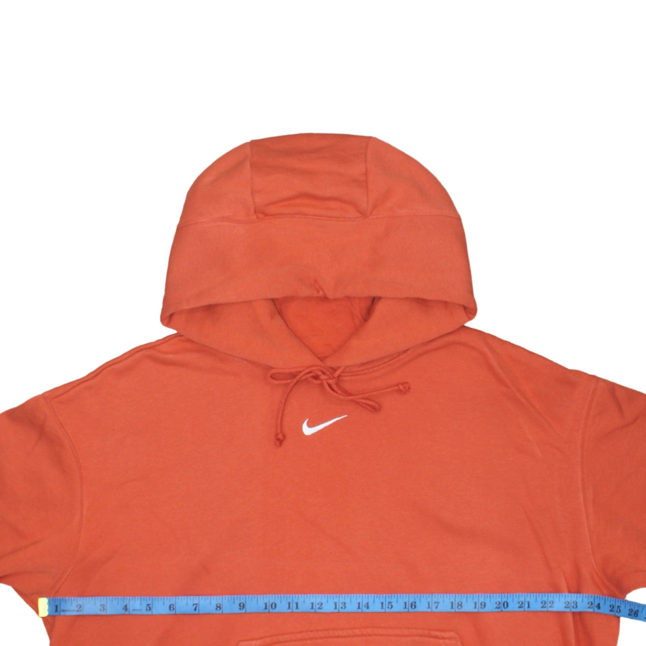 Nike Men's Orange Pullover Hoodie M Logo Fleece Kangaroo Pocket