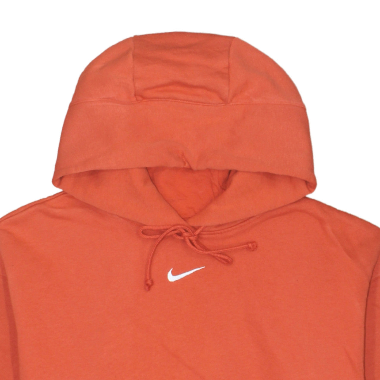 Nike Men's Orange Pullover Hoodie M Logo Fleece Kangaroo Pocket