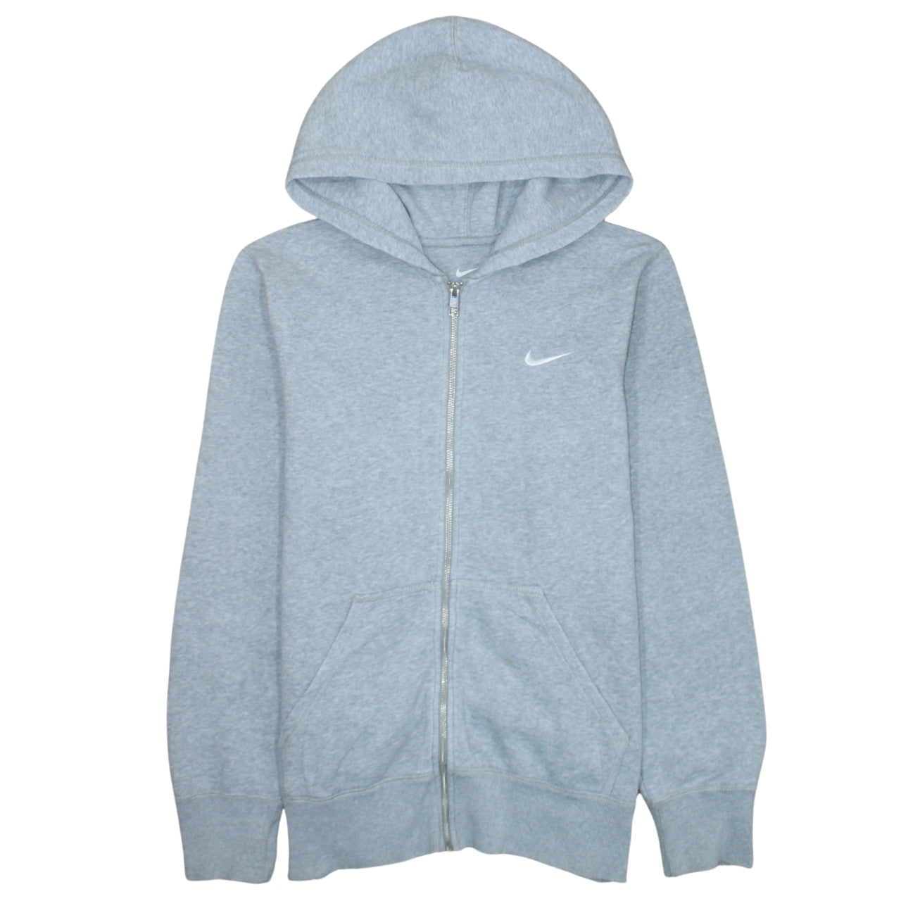 Nike Men's Grey Full Zip Hoodie Size M Sportswear Fleece