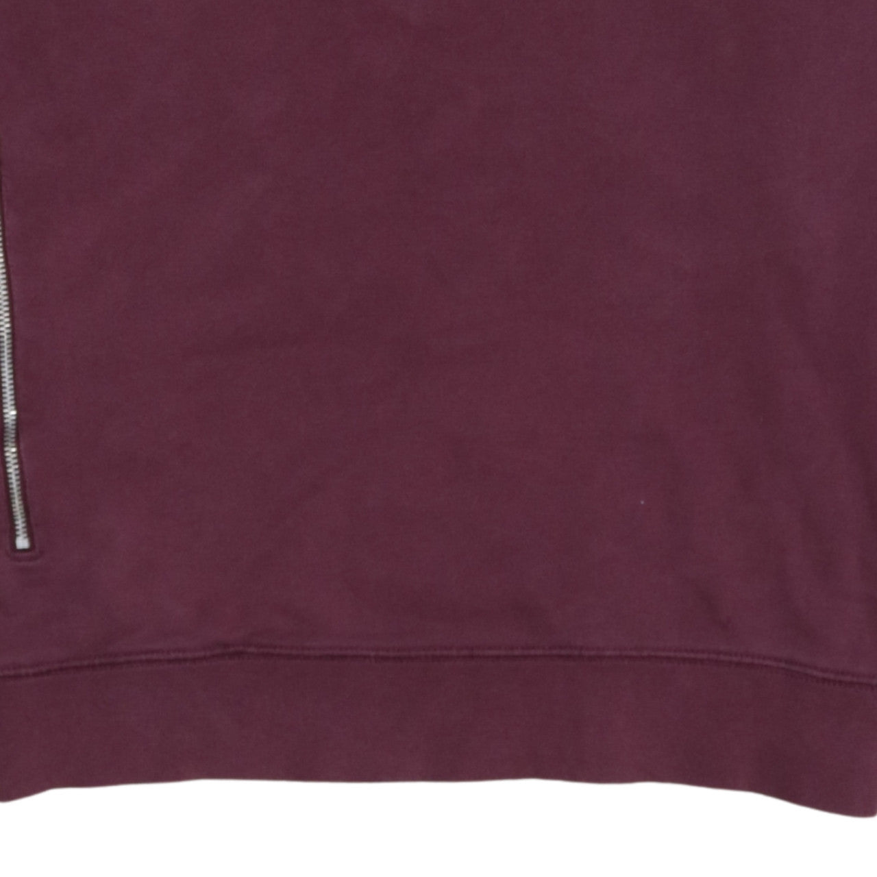 Nike Women's Burgundy Crew Neck Sweatshirt Size M Cotton Blend Zip Pocket