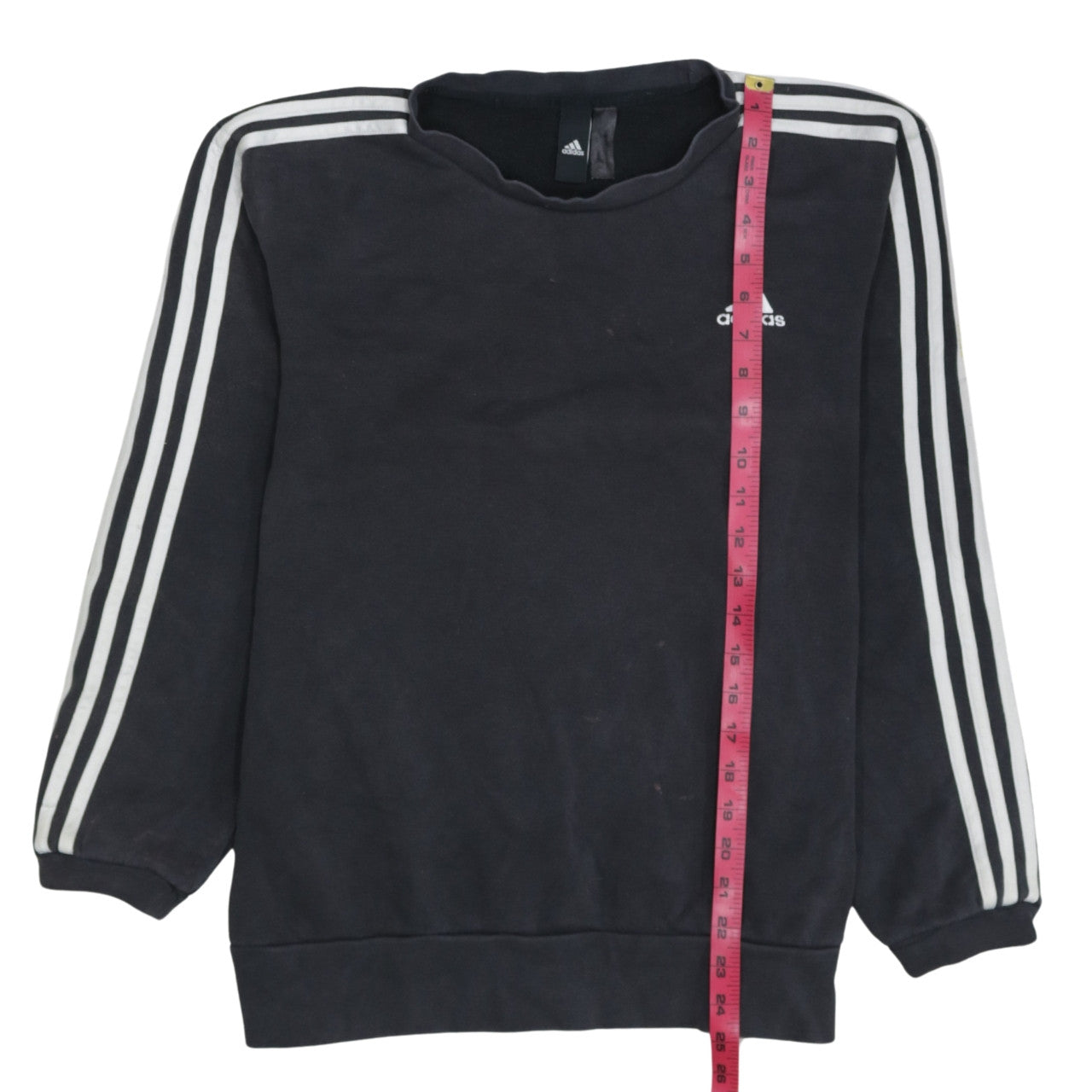 Adidas Womens Black Crew Neck Long Sleeve Pullover Sweatshirt Size M