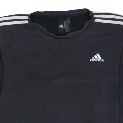 Additional view of Adidas women’s black crew neck long sleeve pullover sweatshirt, size M