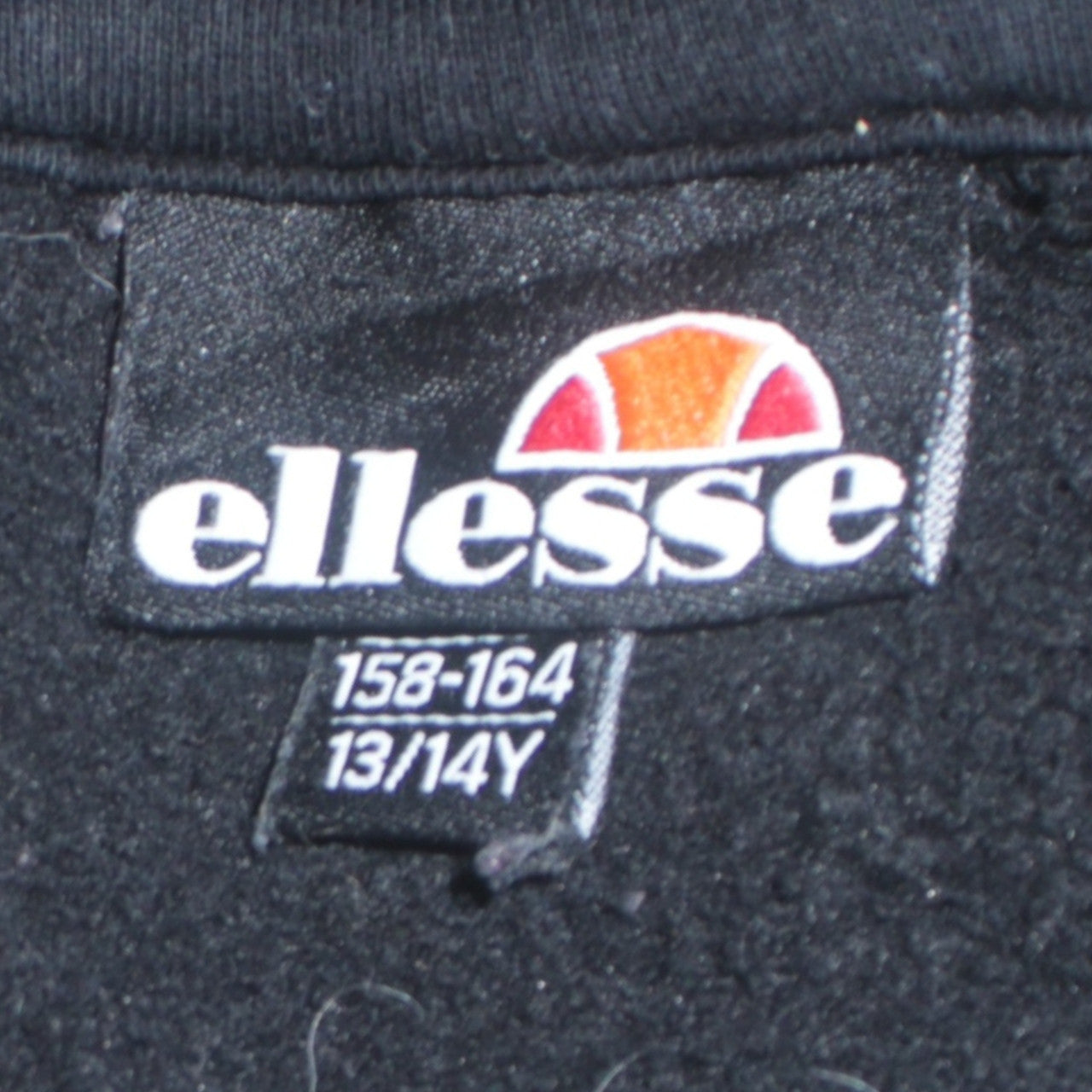 Ellesse Boys Black Pullover Hoodie 13-14 Years Regular Fit Logo Print