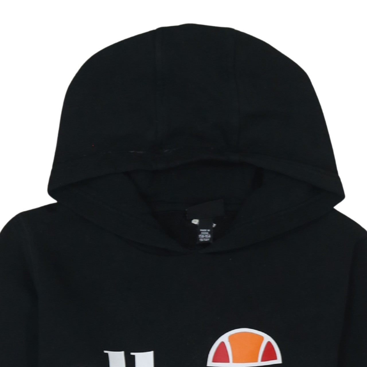 Ellesse Boys Black Pullover Hoodie 13-14 Years Regular Fit Logo Print