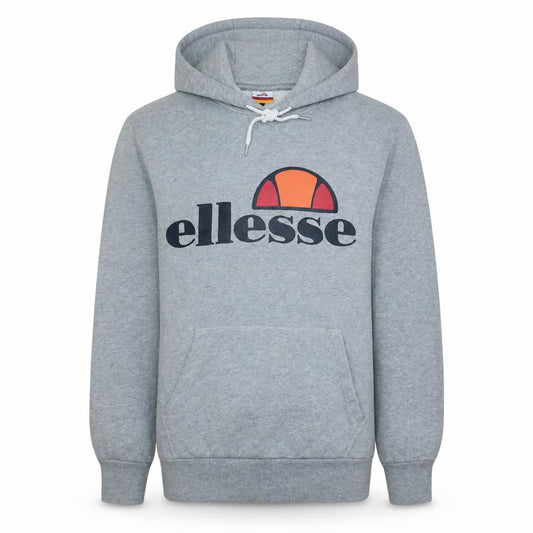 Ellesse Men's Grey Pullover Hoodie Small Logo Sports Sweatshirt