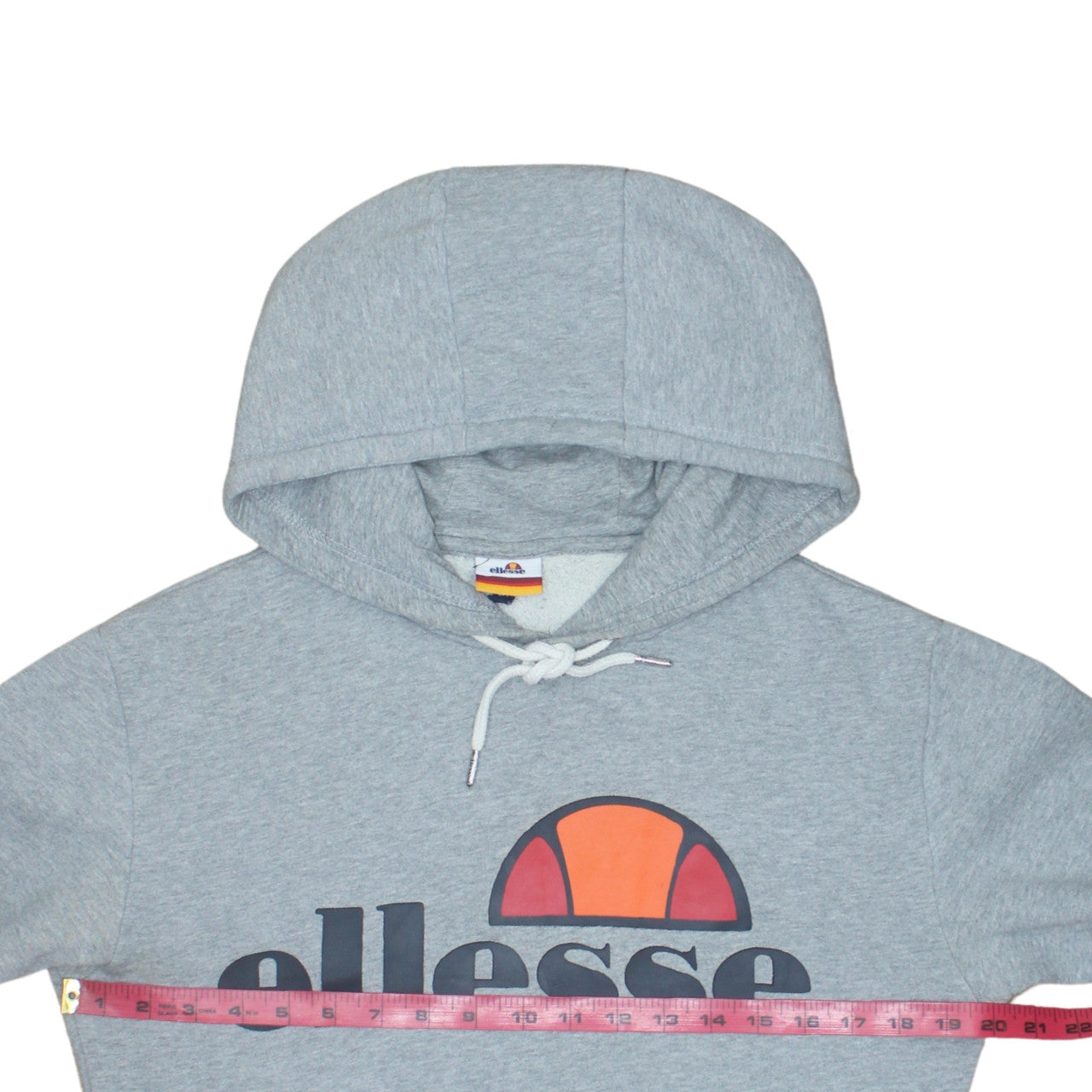 Ellesse Men's Grey Pullover Hoodie Small Logo Sports Sweatshirt