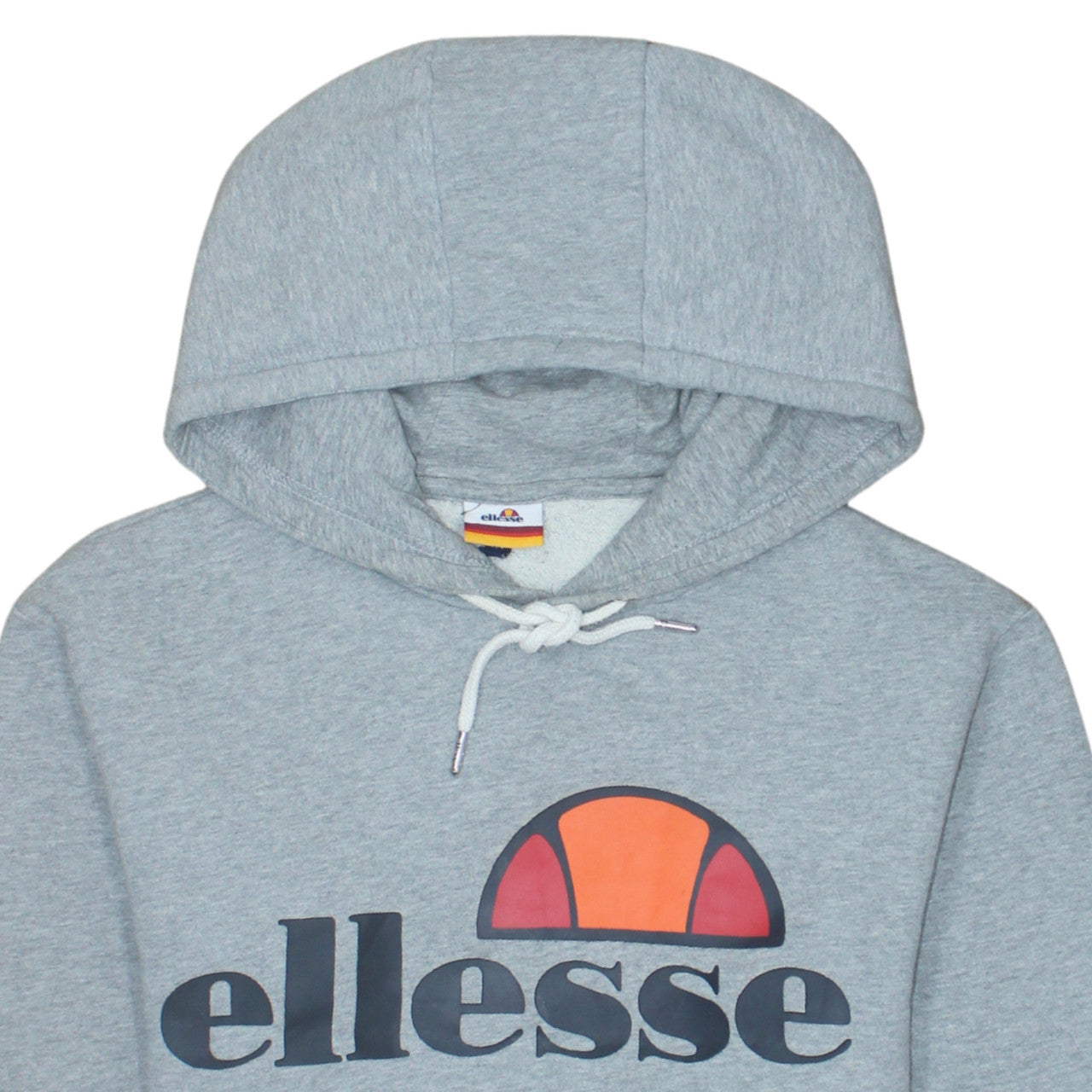 Ellesse Men's Grey Pullover Hoodie Small Logo Sports Sweatshirt